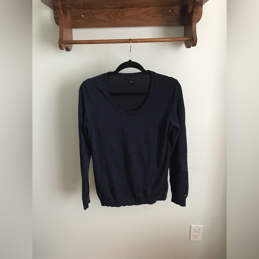 Tommy Hilfiger Blue Sparkly Sweater M